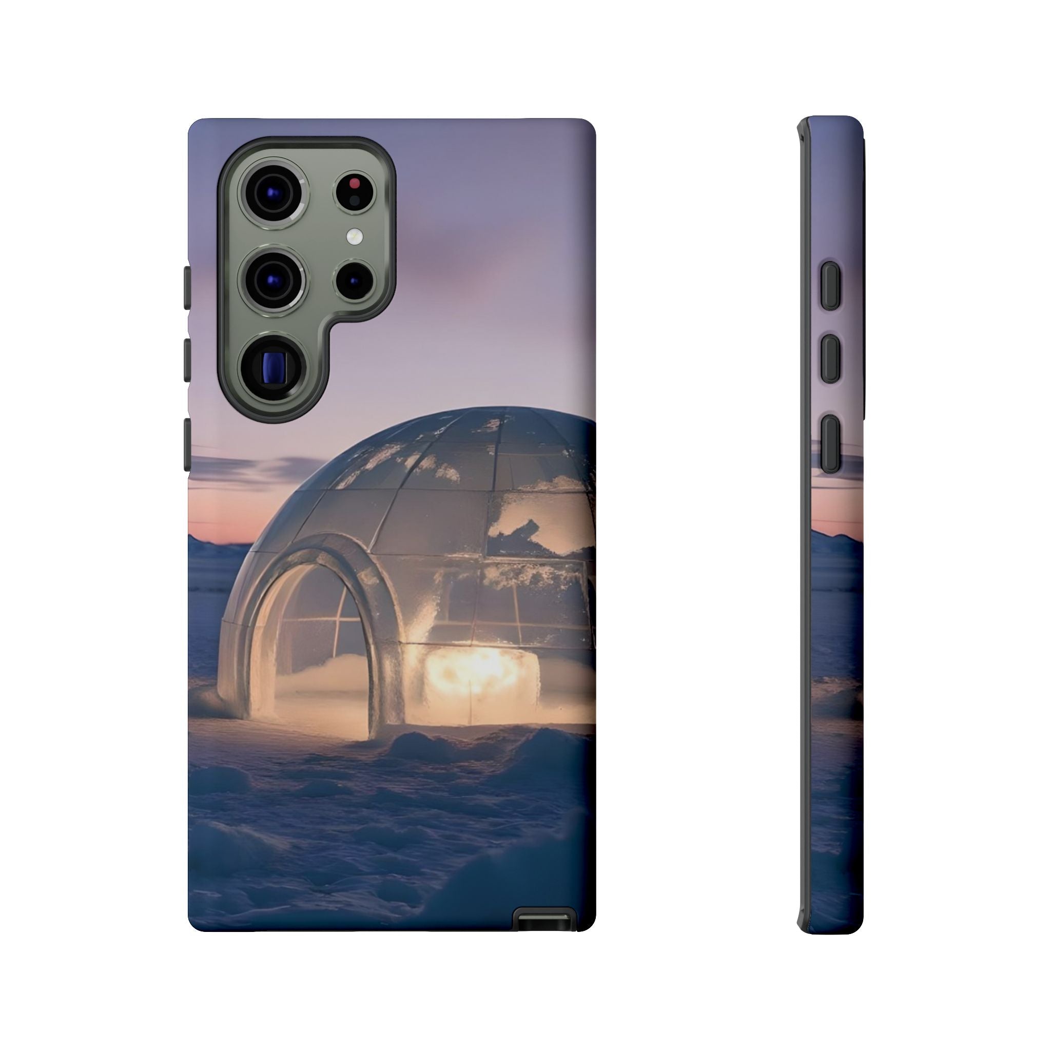 Stylish Phone Case with Igloo Design, Tough Cases for Outdoor Lovers, Unique Gift for Adventurers, Phone Cover for Winter, Protective Cases