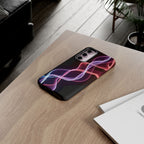 Neon Light Wave Abstract Glow, Phone Case