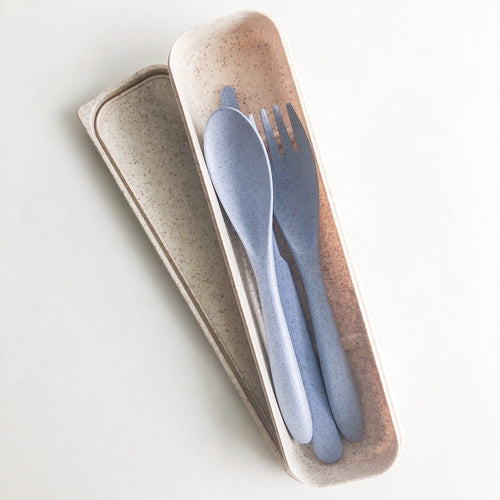 Reusable Wheat Straw Cutlery Set
