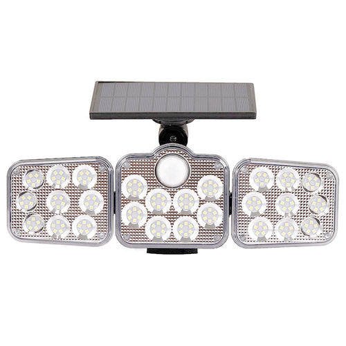 Solar Outdoor Lights 138 LED 3-Head Adjustable 360°Rotating Wide-Angle