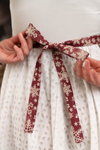 Christmas Apron for Woman with Frill and Pocket