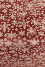 Red Christmas motive tablecloth with snowflake print