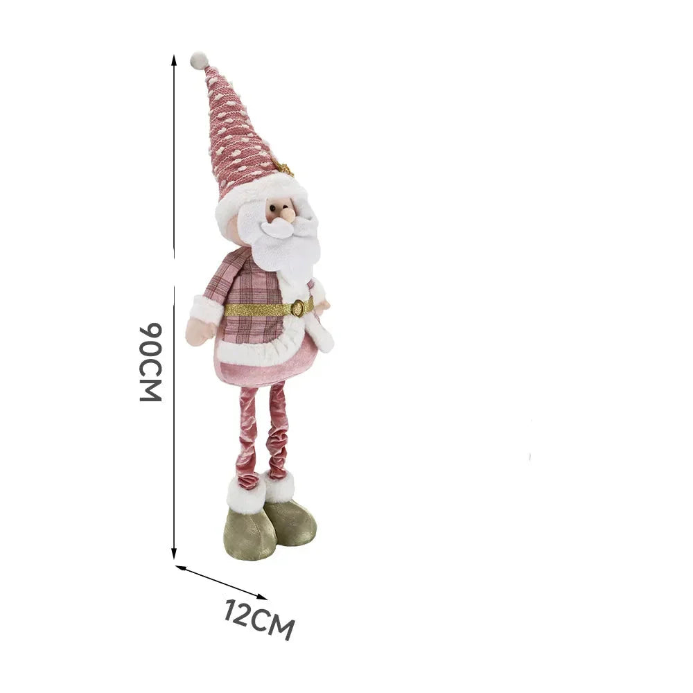 Poupée de Noël télescopique rose de 90 cm, nouveauté 2024