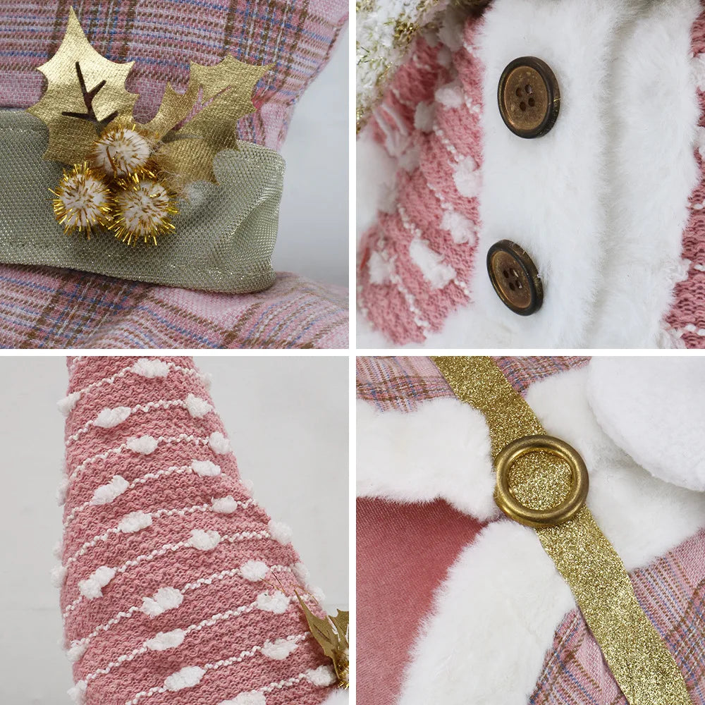 Poupée de Noël télescopique rose de 90 cm, nouveauté 2024