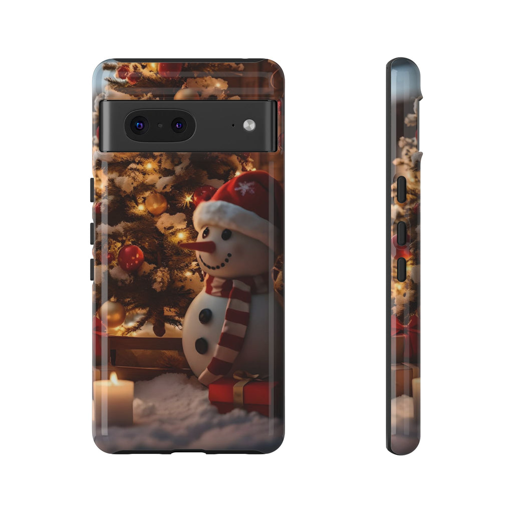 Coque de téléphone de Noël avec bonhomme de neige festif