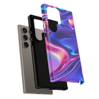 Coque de téléphone vibrante avec motif de vagues colorées, coque robuste et élégante, cadeau unique pour elle, accessoires de téléphone