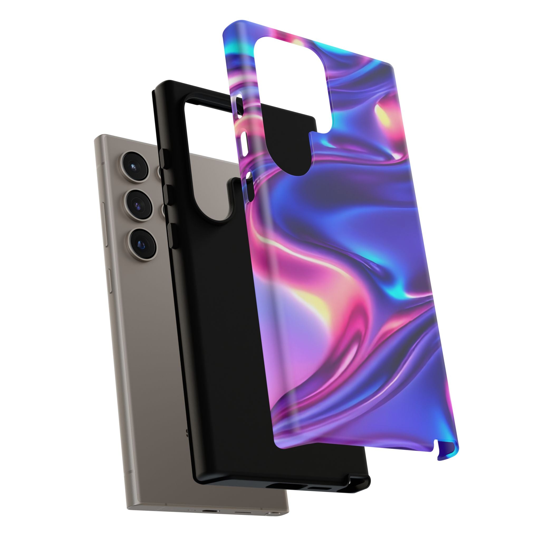 Vibrant Phone Case with Colorful Wave Design, Tough Phone Cover, Stylish Smartphone Case, Unique Gift for Her, Phone Accessories