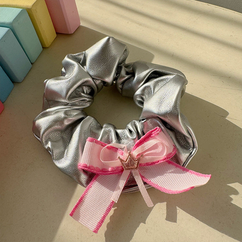 Cute Bear Bow Flower Plush Hair Tie