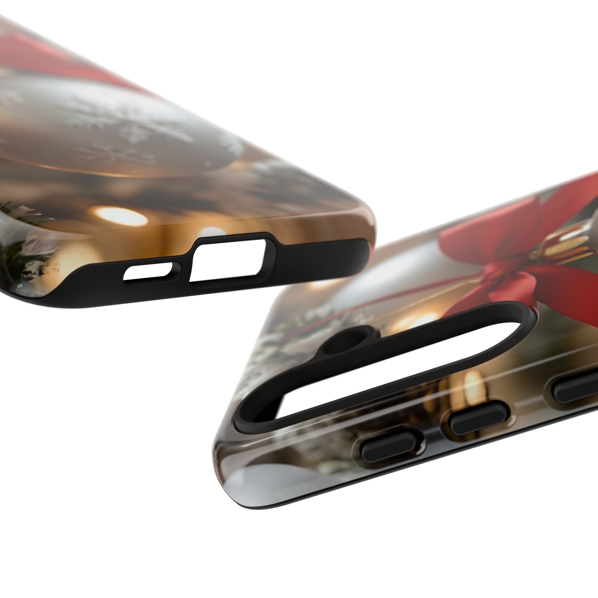 Christmas Phone Case with Seasonal Ornament Design