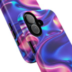 Coque de téléphone vibrante avec motif de vagues colorées, coque robuste et élégante, cadeau unique pour elle, accessoires de téléphone