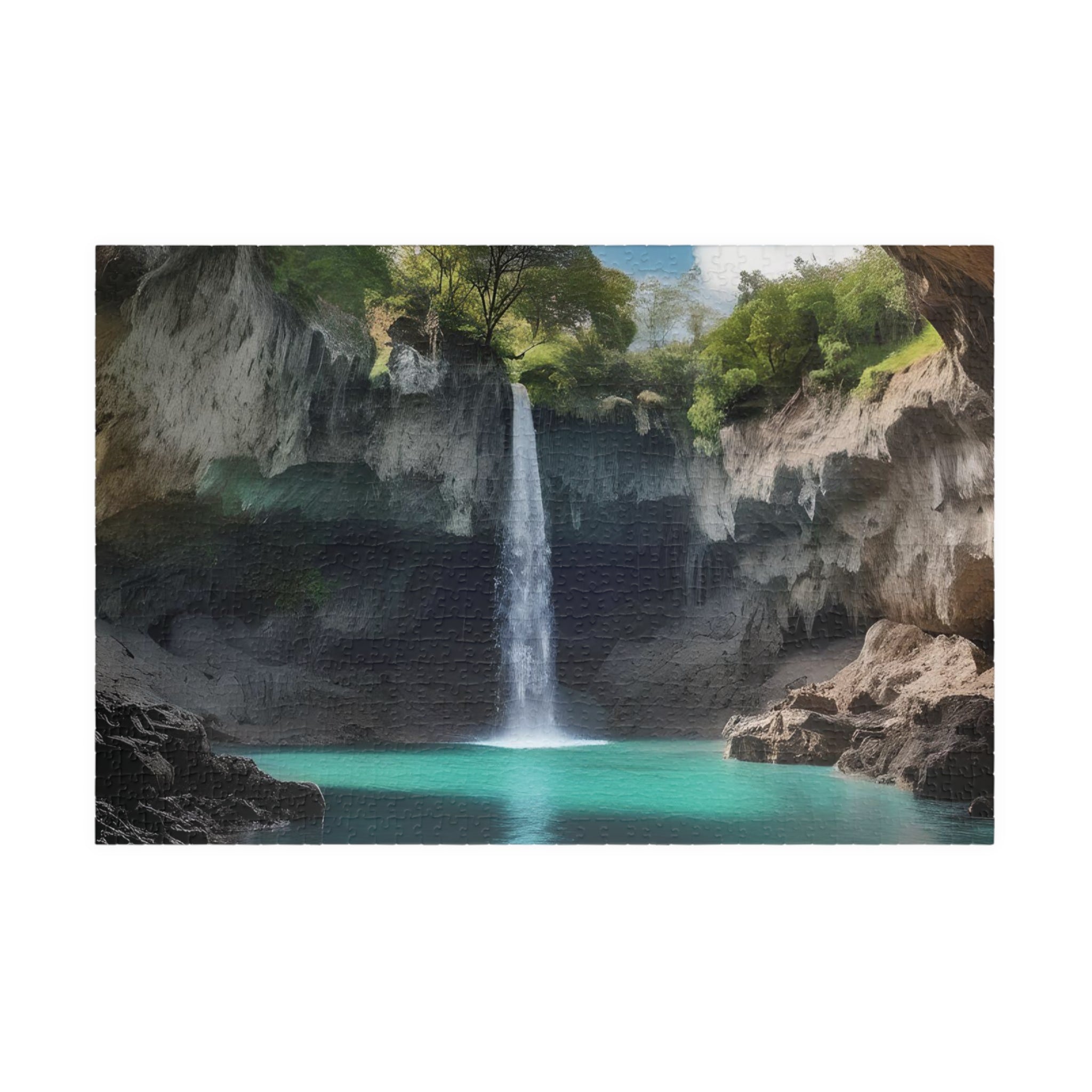 Scenic Waterfall Puzzle—Relaxing Activity for Nature Lovers, Gifts for All Ages, Family Bonding, Home Decor