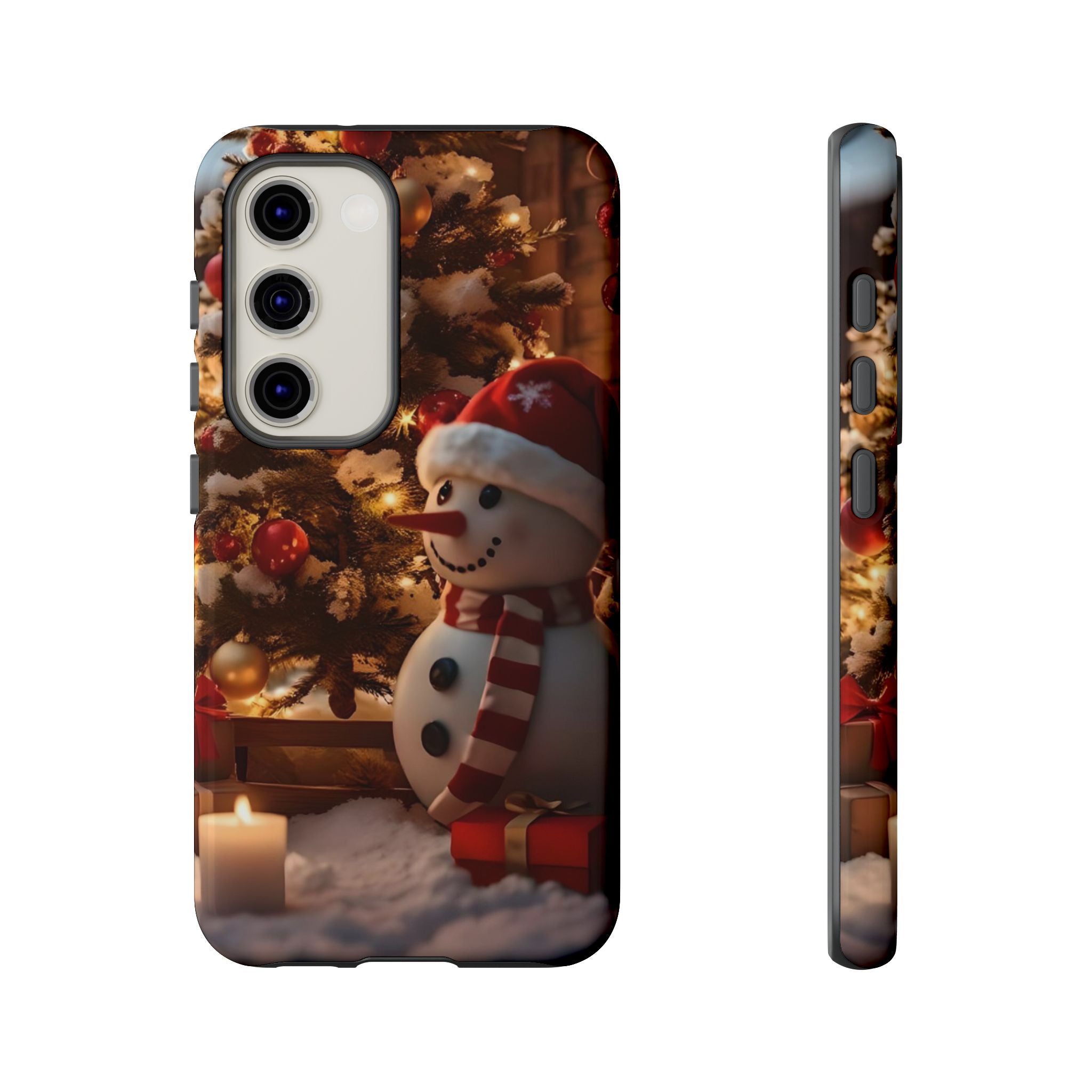 Christmas Snowman Phone Case, Tough Cases Cute Holiday Gift, Winter Aesthetic Phone Cover, Snowman Decor, Christmas Phone Accessories