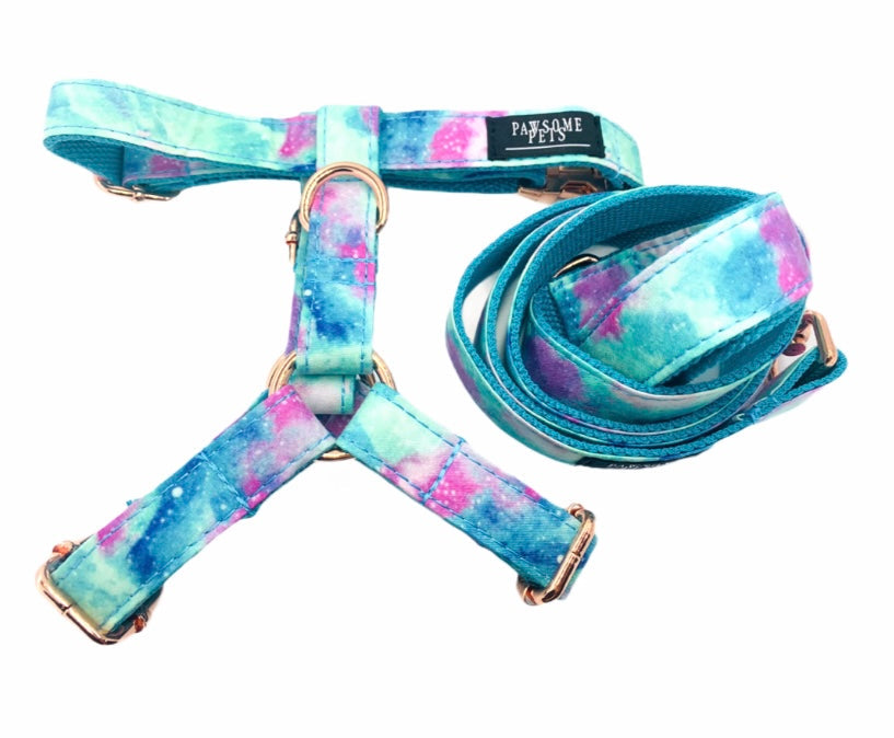 Pink and Blue Galactic Sky, Step In Harness For Pets
