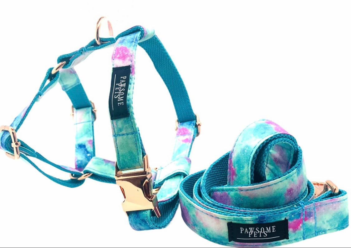 Pink and Blue Galactic Sky, Step In Harness For Pets