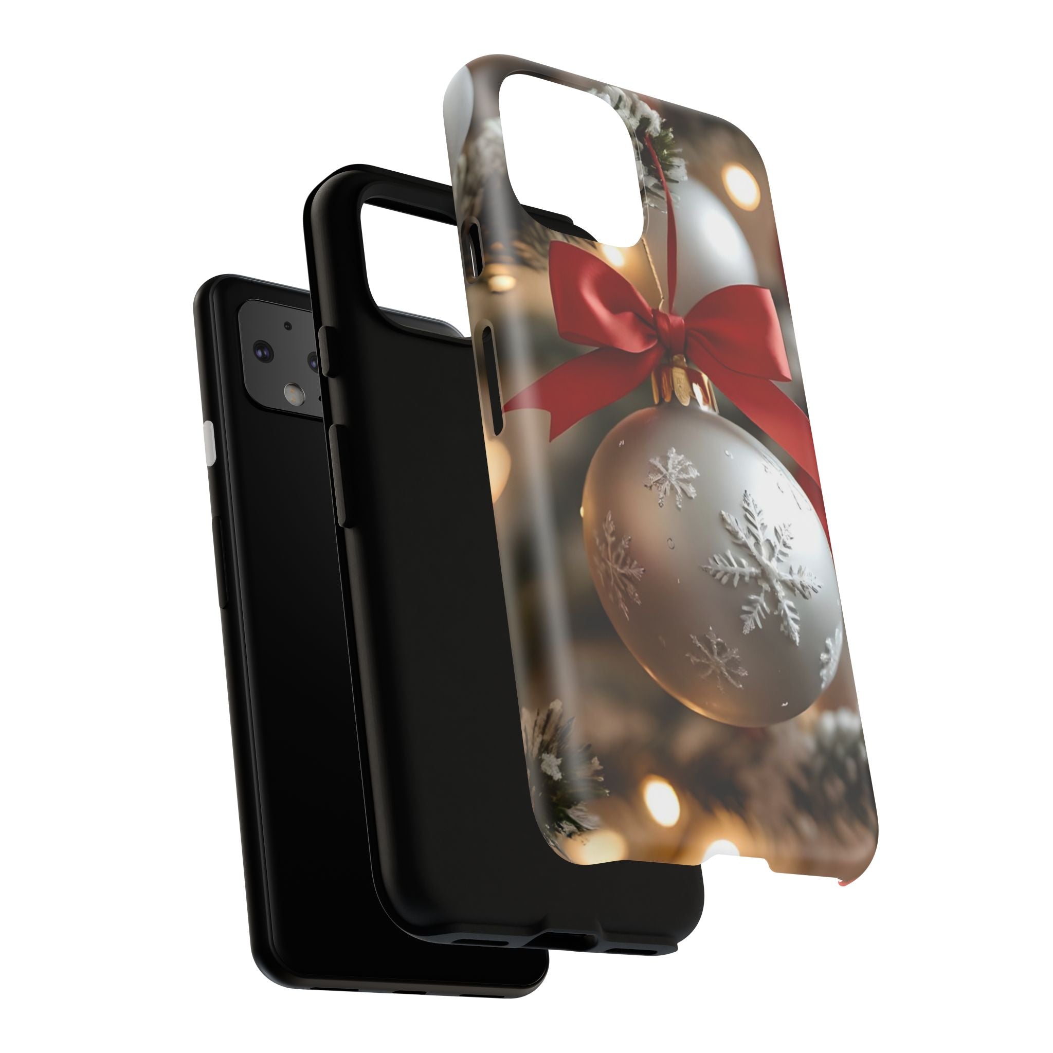 Christmas Phone Case with Seasonal Ornament Design