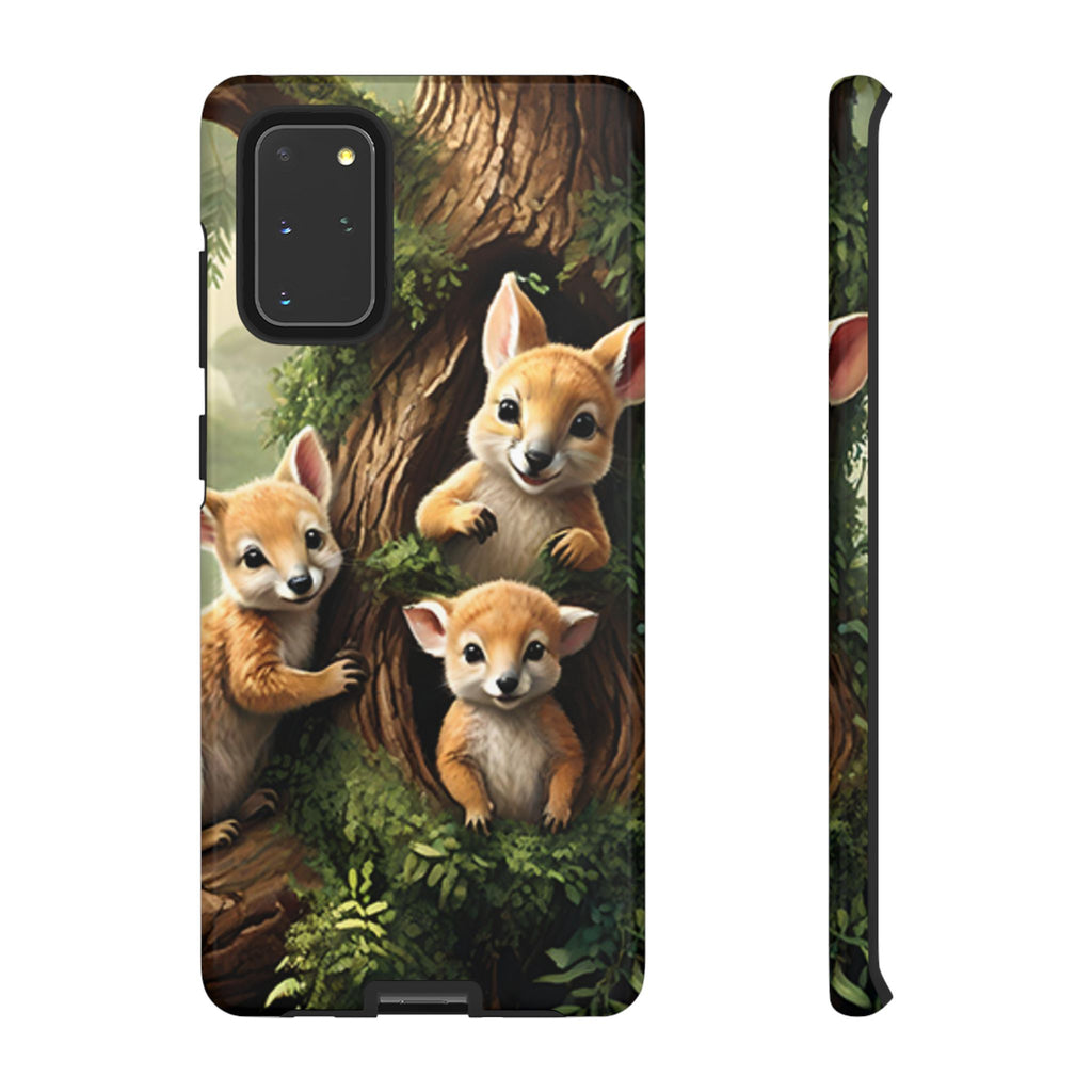 Étui de téléphone à imprimé bébé animal des bois