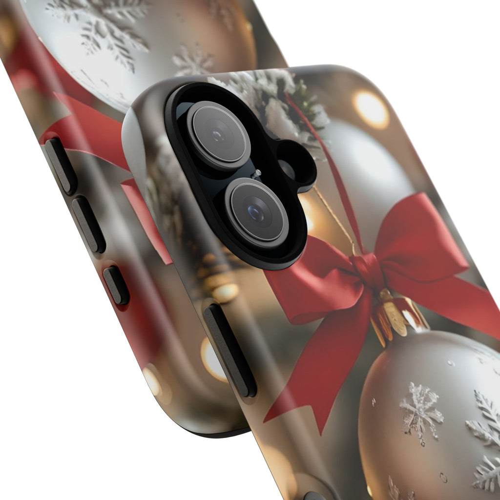 Christmas Phone Case with Seasonal Ornament Design