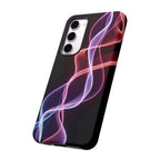Neon Light Wave Abstract Glow, Phone Case