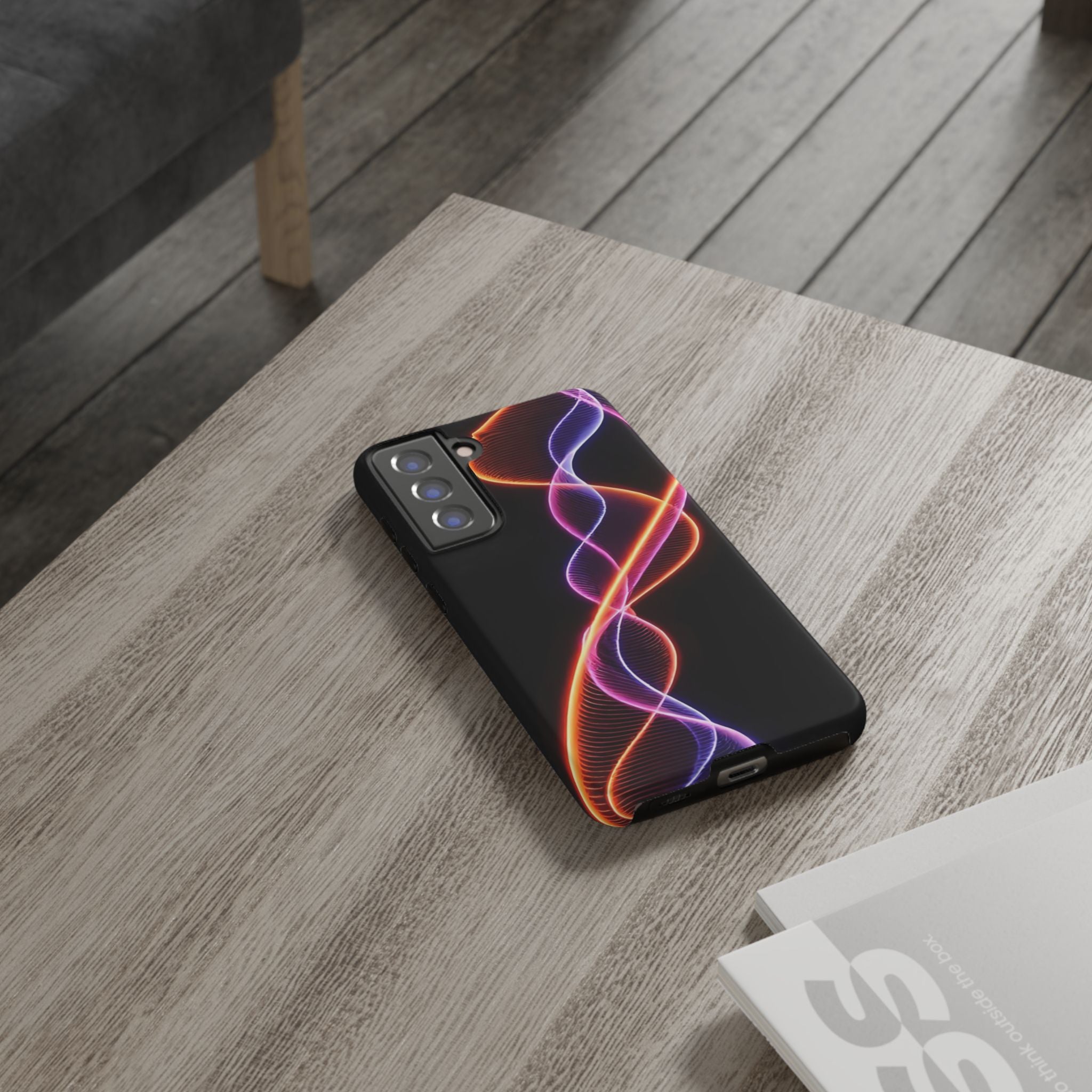 Vibrant Phone Case with Abstract Light Design, Artistic Phone Cover, Modern Tech Accessory, Gift for Tech Lovers, Personalized Phone Case