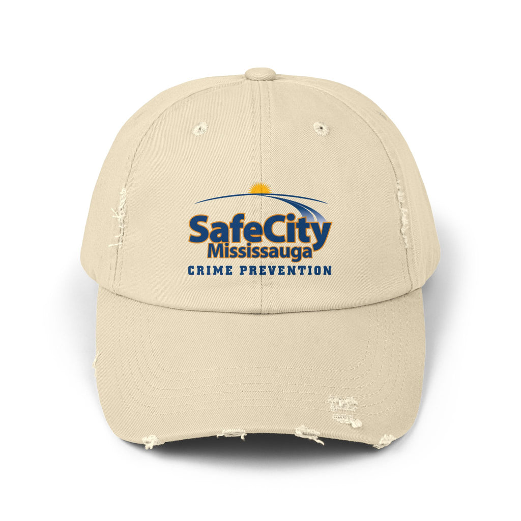 Distressed Unisex Cap - Safe City Crime Prevention