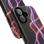 Neon Light Wave Abstract Glow, Phone Case