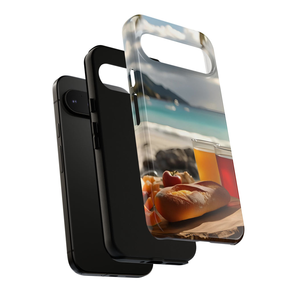 Tropical Beach Picnic View, Phone Case