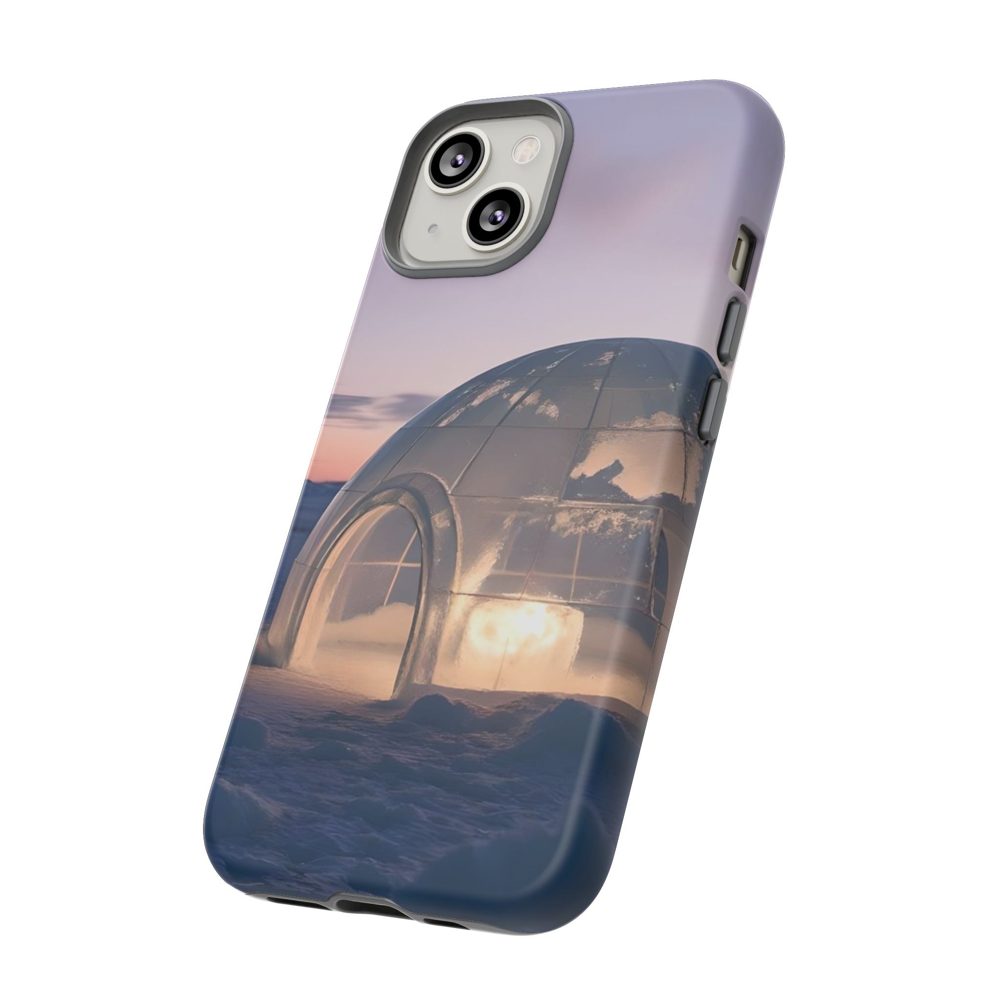 Arctic Igloo Twilight Snow Landscape, Phone Case
