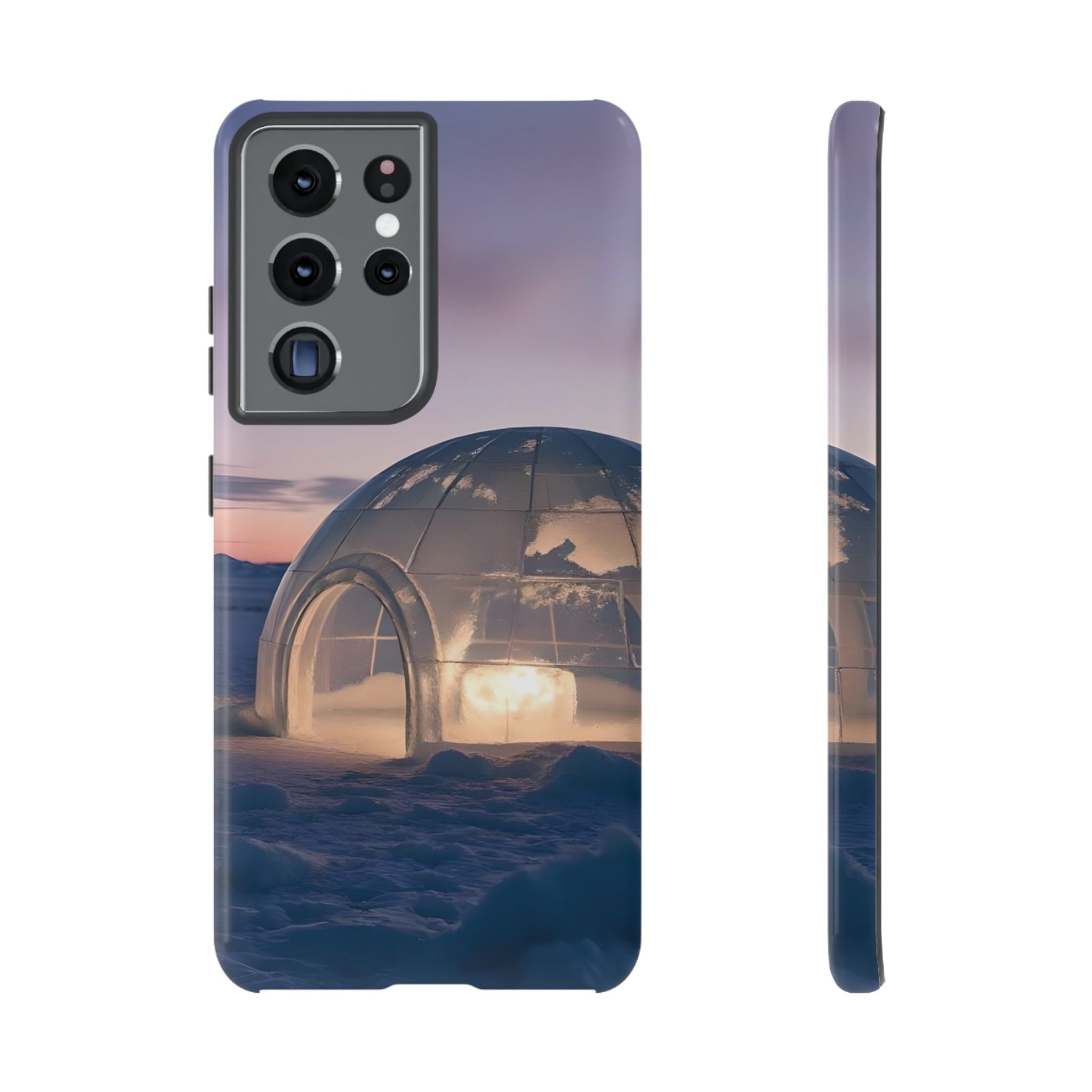 Stylish Phone Case with Igloo Design, Tough Cases for Outdoor Lovers, Unique Gift for Adventurers, Phone Cover for Winter, Protective Cases