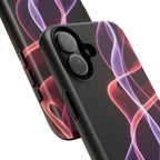 Neon Light Wave Abstract Glow, Phone Case