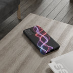 Neon Light Wave Abstract Glow, Phone Case