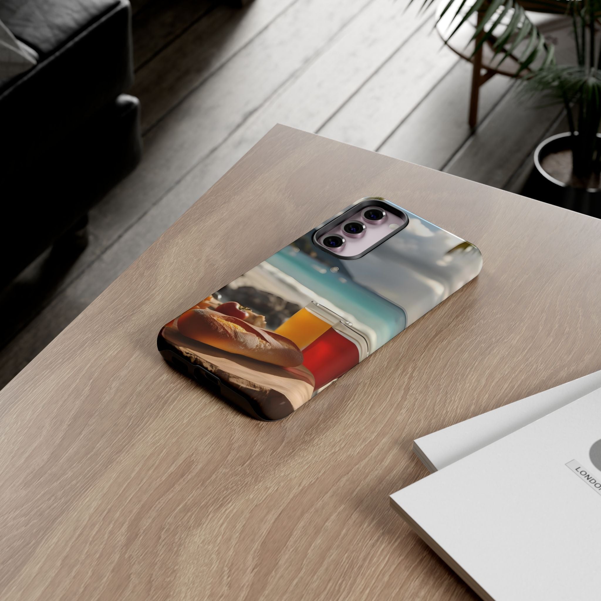 Tropical Beach Picnic View, Phone Case