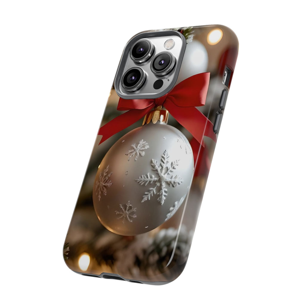 Christmas Phone Case with Seasonal Ornament Design