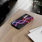 Neon Light Wave Abstract Glow, Phone Case