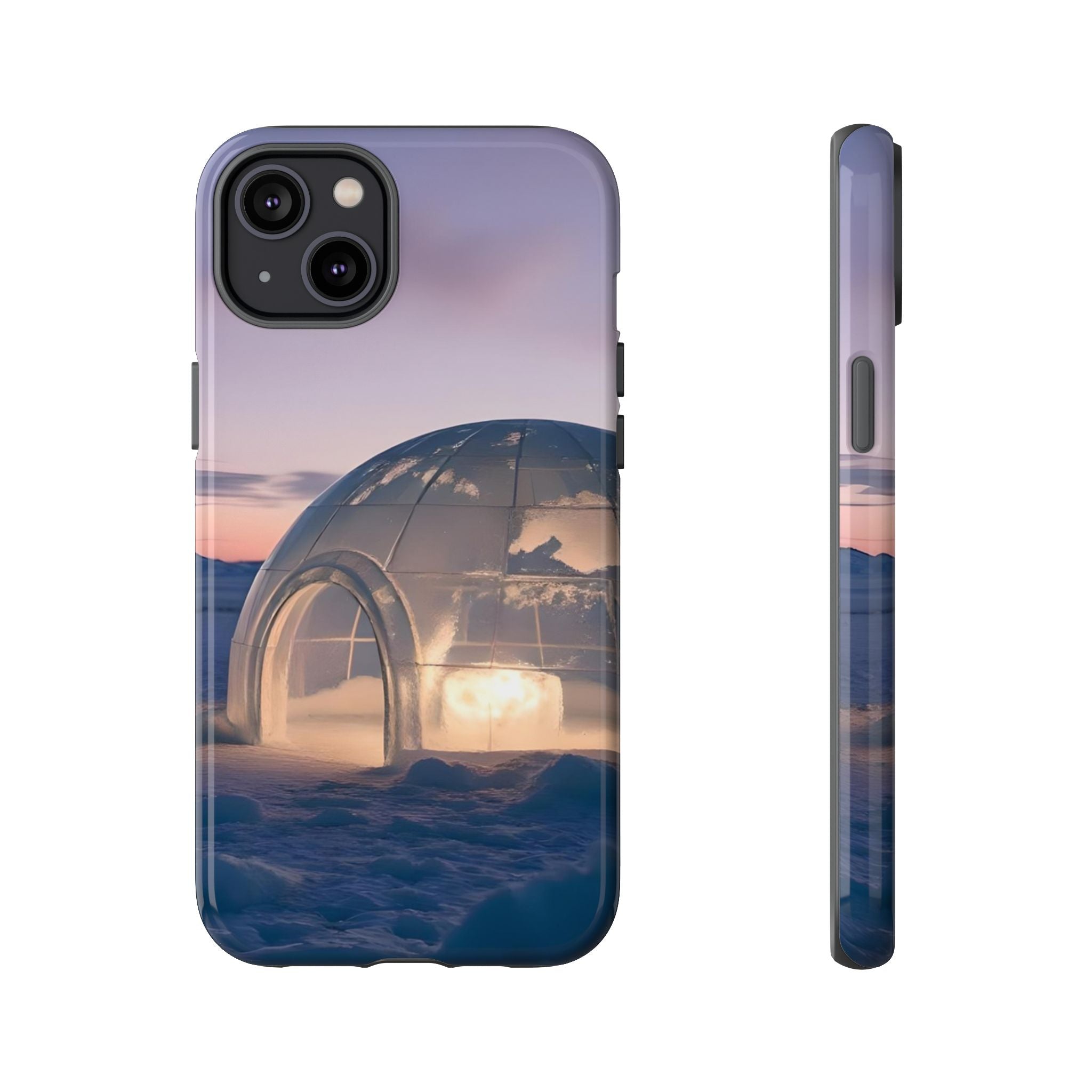 Stylish Phone Case with Igloo Design, Tough Cases for Outdoor Lovers, Unique Gift for Adventurers, Phone Cover for Winter, Protective Cases