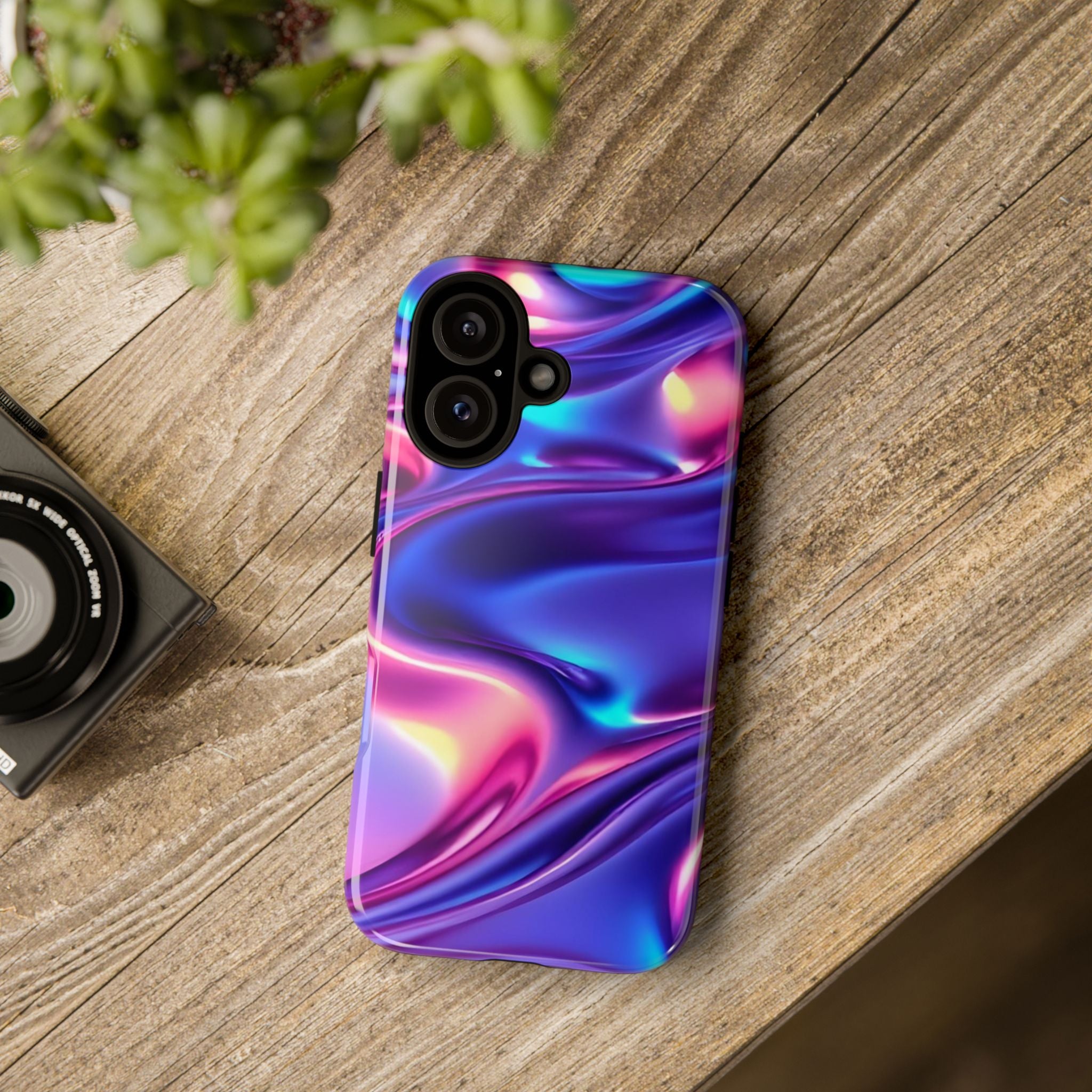 Vibrant Phone Case with Colorful Wave Design, Tough Phone Cover, Stylish Smartphone Case, Unique Gift for Her, Phone Accessories