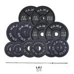 Cast Iron Weight Plates - Standard, Olympic in LBs, KGs