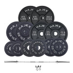 Cast Iron Weight Plates - Standard, Olympic in LBs, KGs