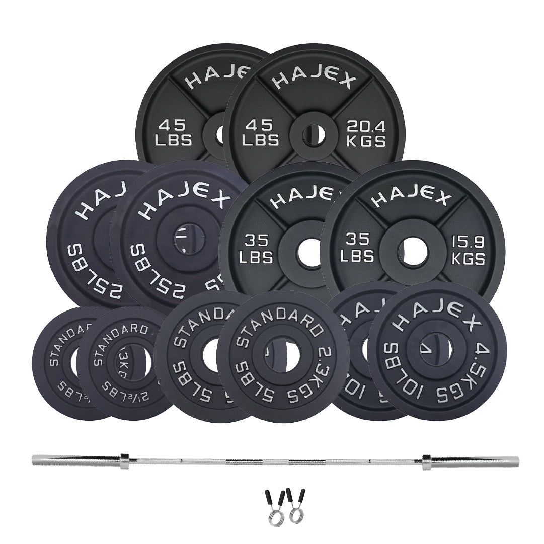 Cast Iron Weight Plates - Standard, Olympic in LBs, KGs