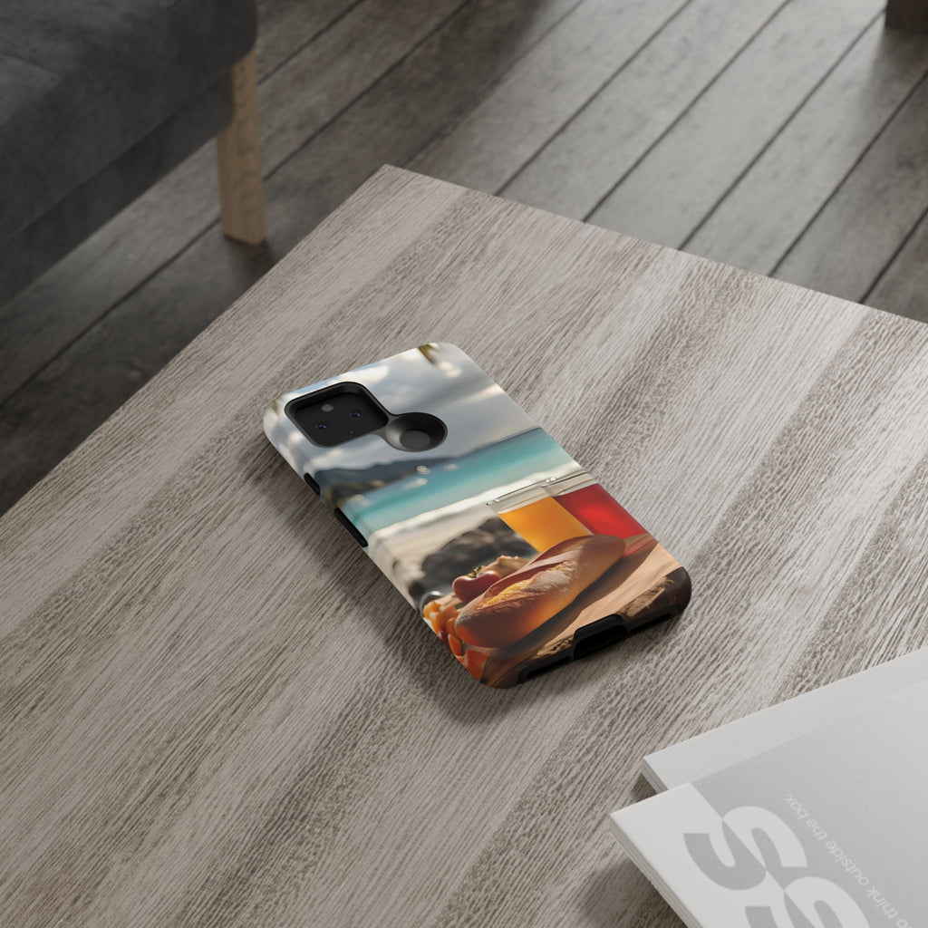 Tropical Beach Picnic View, Phone Case