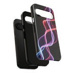 Neon Light Wave Abstract Glow, Phone Case