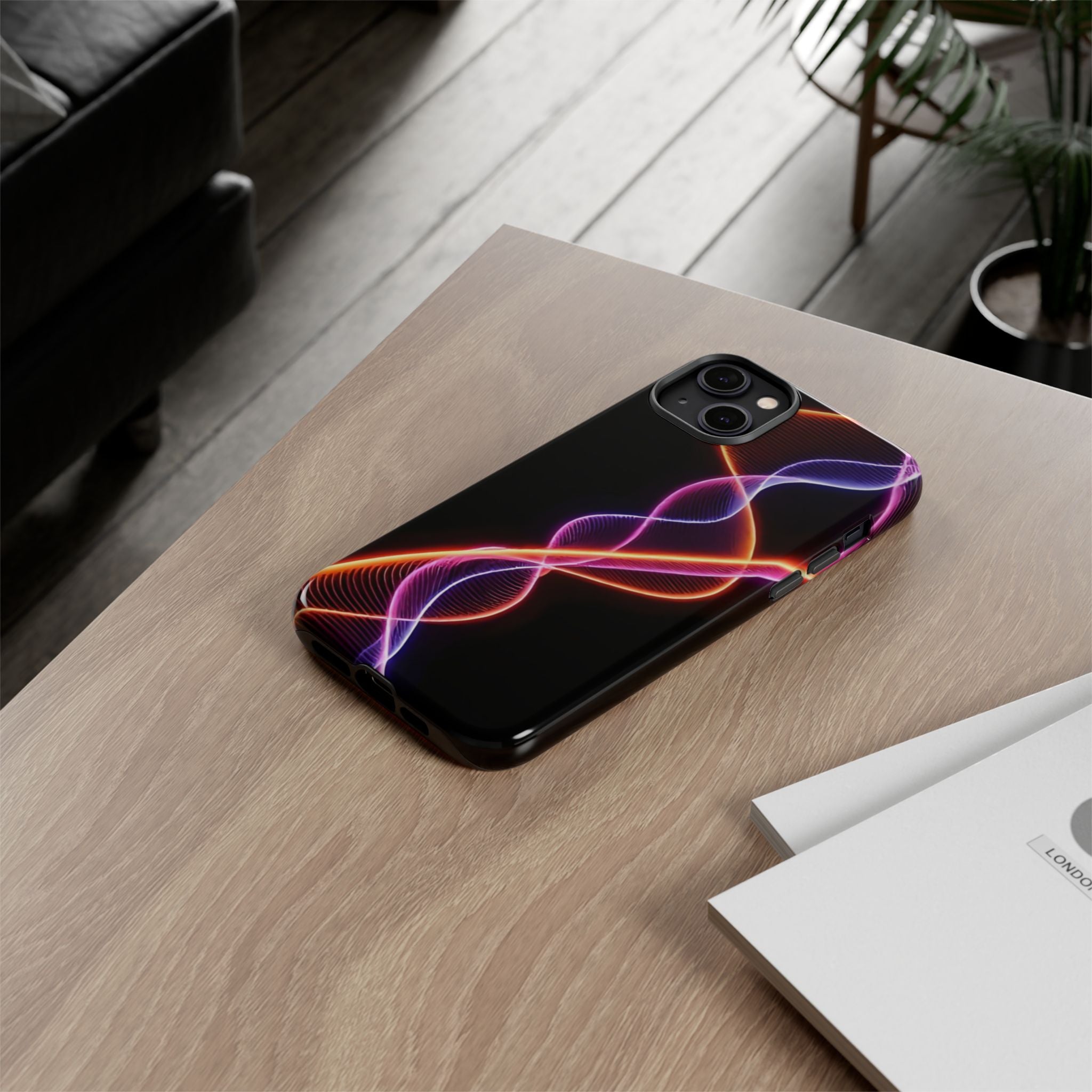 Vibrant Phone Case with Abstract Light Design, Artistic Phone Cover, Modern Tech Accessory, Gift for Tech Lovers, Personalized Phone Case
