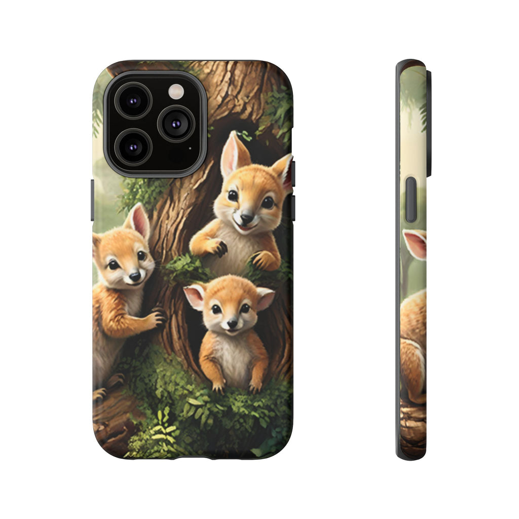 Étui de téléphone à imprimé bébé animal des bois