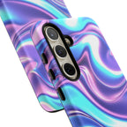 Coque de téléphone colorée, résistante, motif tourbillonnant, accessoire de téléphone dynamique, cadeau pour elle, protection mobile tendance