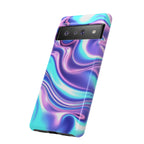 Coque de téléphone colorée, résistante, motif tourbillonnant, accessoire de téléphone dynamique, cadeau pour elle, protection mobile tendance