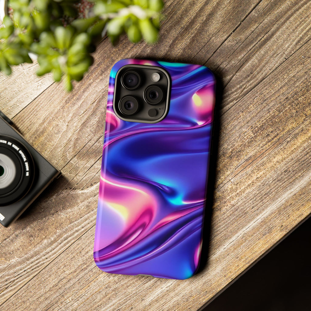 Vibrant Phone Case with Colorful Wave Design, Tough Phone Cover, Stylish Smartphone Case, Unique Gift for Her, Phone Accessories