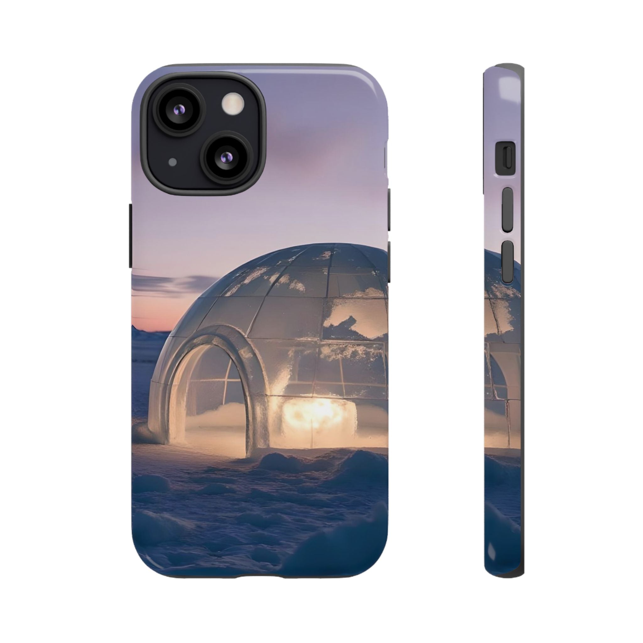 Stylish Phone Case with Igloo Design, Tough Cases for Outdoor Lovers, Unique Gift for Adventurers, Phone Cover for Winter, Protective Cases