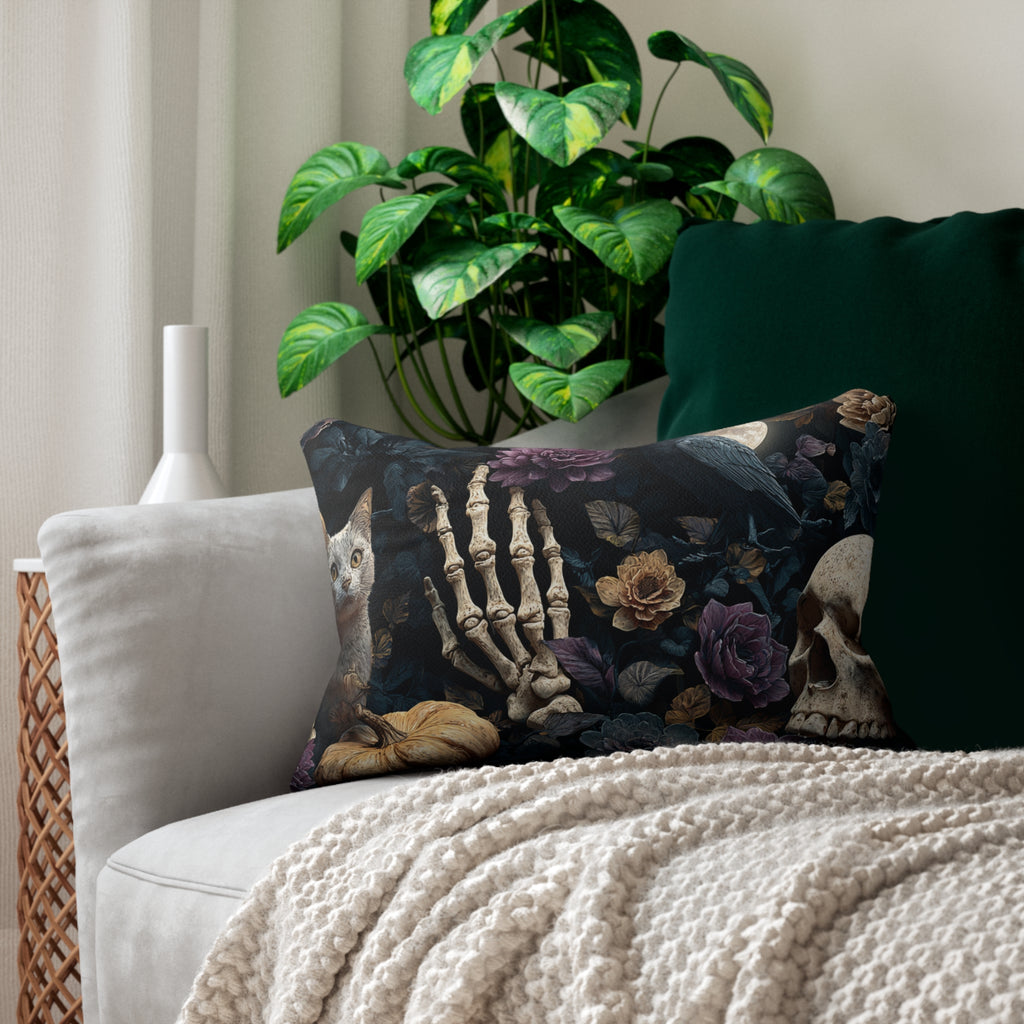 Gothic Floral Lumbar Design, Decorative Pillow