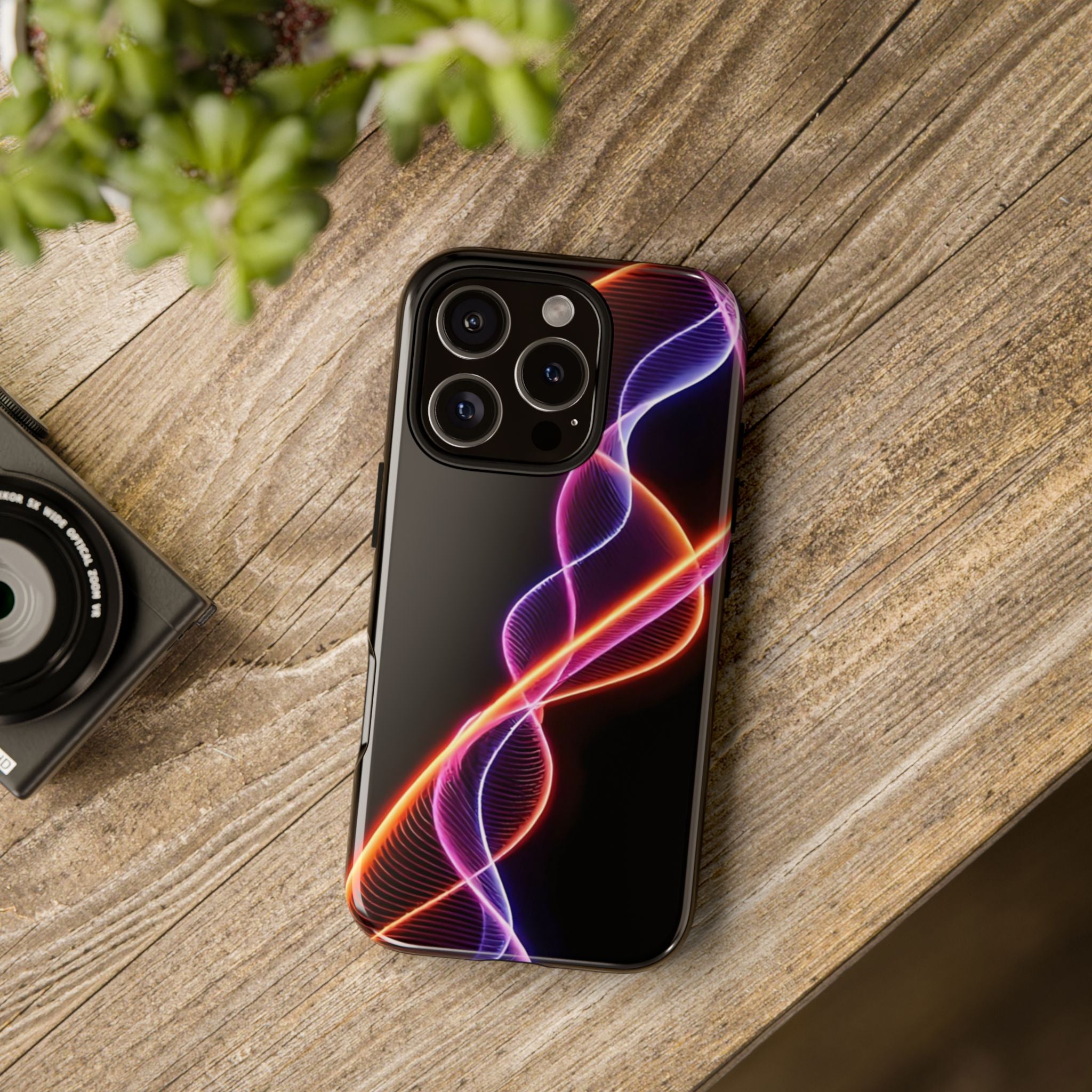 Vibrant Phone Case with Abstract Light Design, Artistic Phone Cover, Modern Tech Accessory, Gift for Tech Lovers, Personalized Phone Case