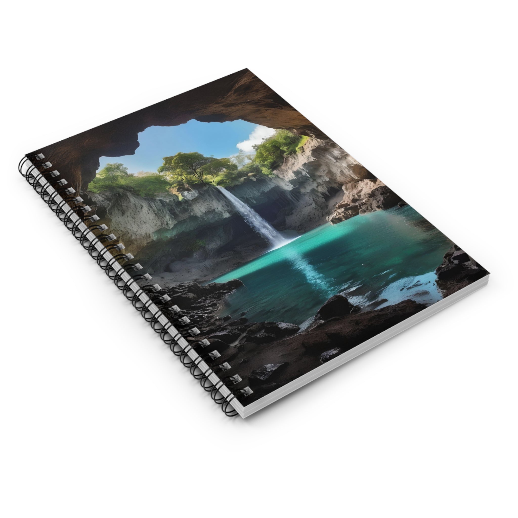 Nature-Inspired Spiral Notebook with Ruled Lines