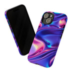 Coque de téléphone vibrante avec motif de vagues colorées, coque robuste et élégante, cadeau unique pour elle, accessoires de téléphone